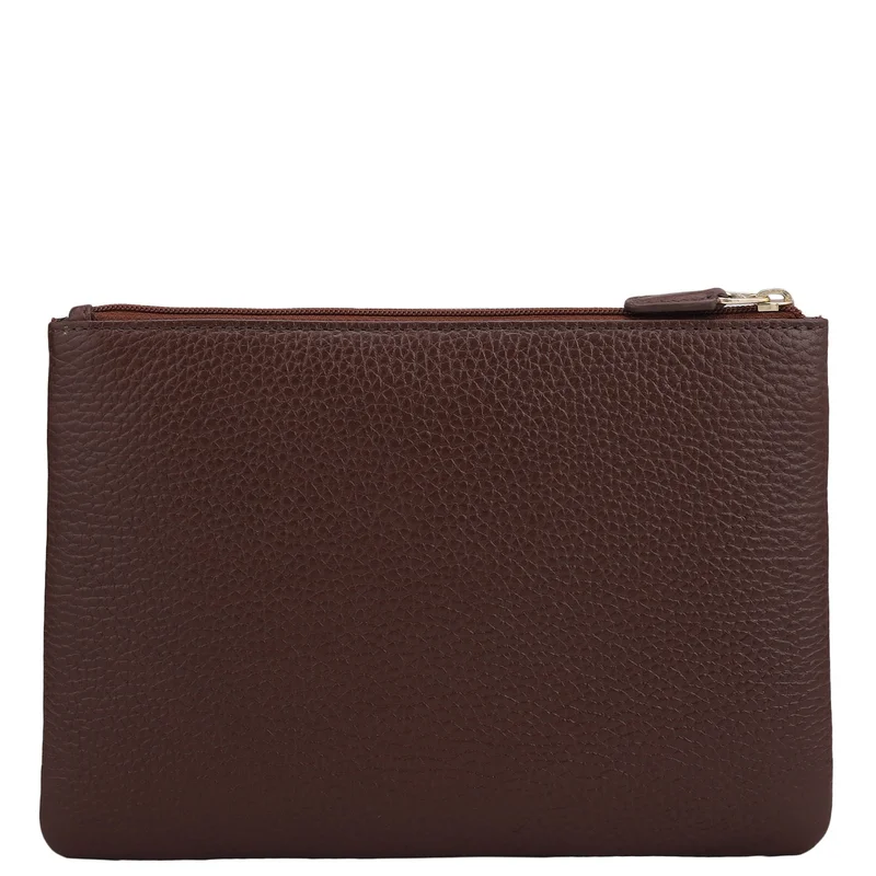 Da Milano Espresso Wax Leather Multi Pouch - Espresso  | Best Price UAE
